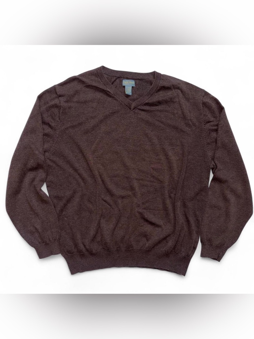 Vintage V-Neck Men's Sweater in Dark Brown